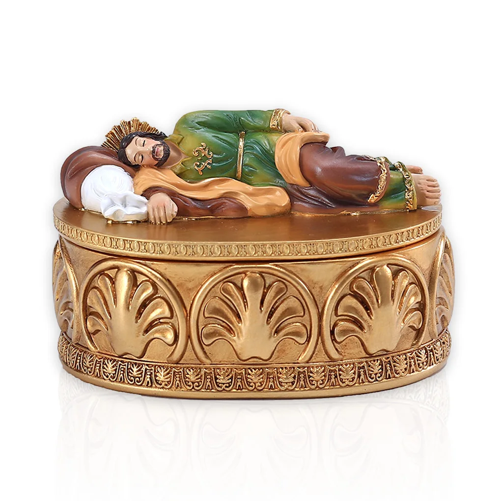 

Jewelry Box Earrings Case Desktop Jewellery Organizer Portable Pendants Container with Statue Decor Holiday Gift