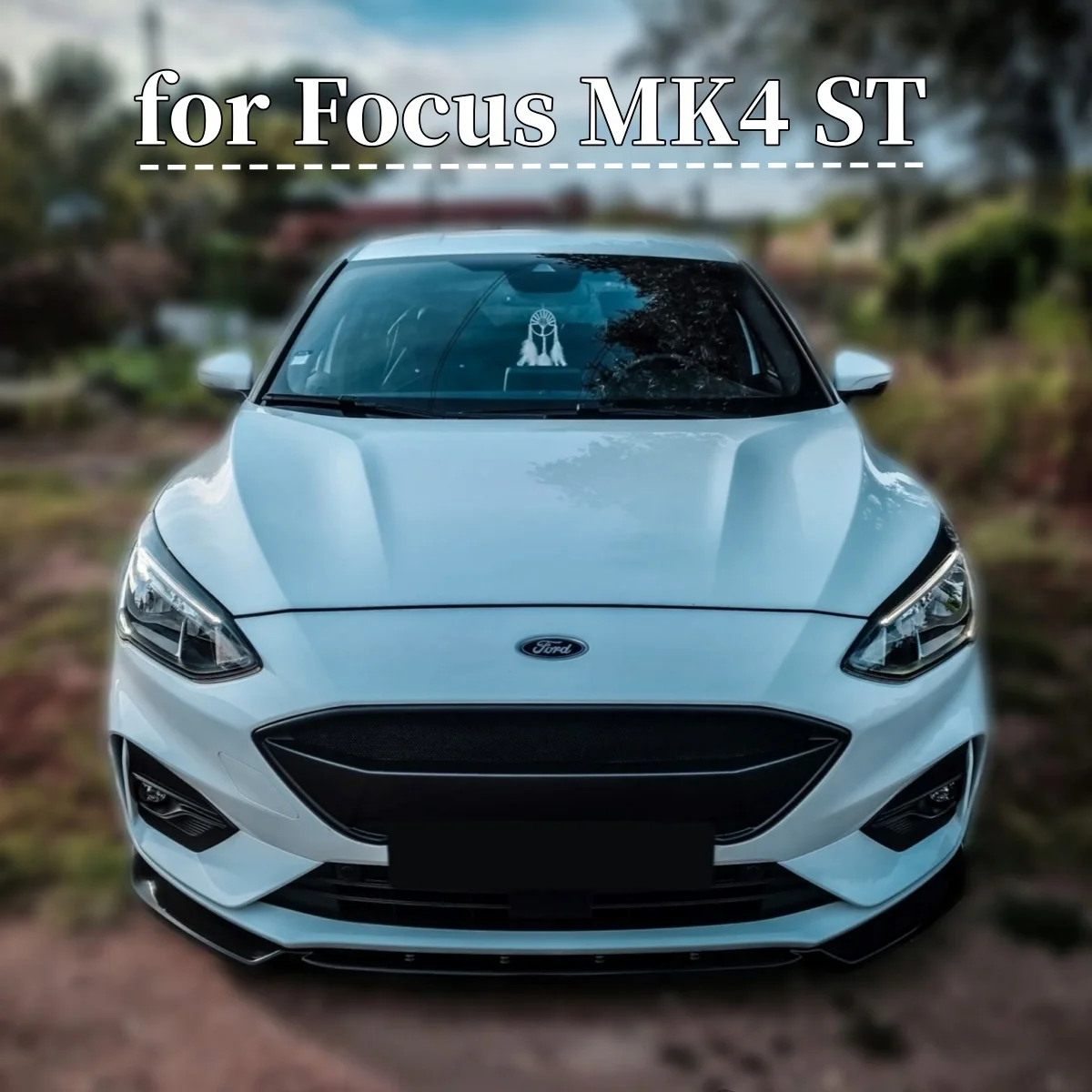 Фото Передний бампер в стиле Maxton для Ford Focus Mk4 ST ST-Line 2019-2025, диффузор, внешняя отделка, разделитель Canard, индивидуальные комплекты кузова №1