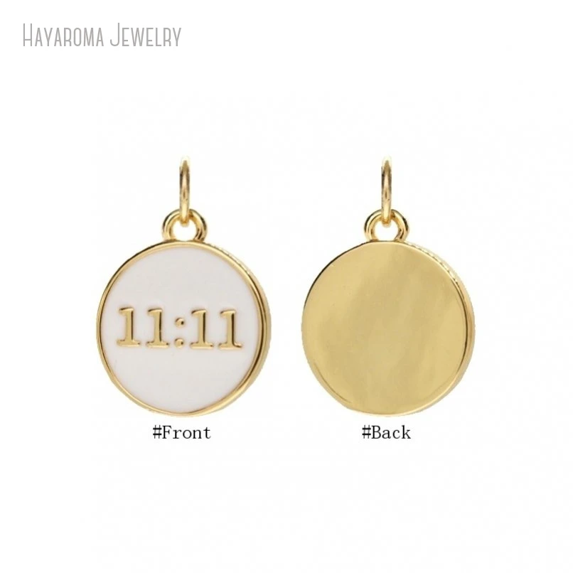 10 шт. оптовая продажа металл 1111 номер ангела круглая форма монеты круг золотого