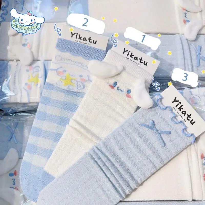 

Sanrio Kawali Cinnamoroll Medium Tube Cotton Socks Comfortable Lolita Sweet Versatile Ins Anime Friend Birthday Gift For Girls