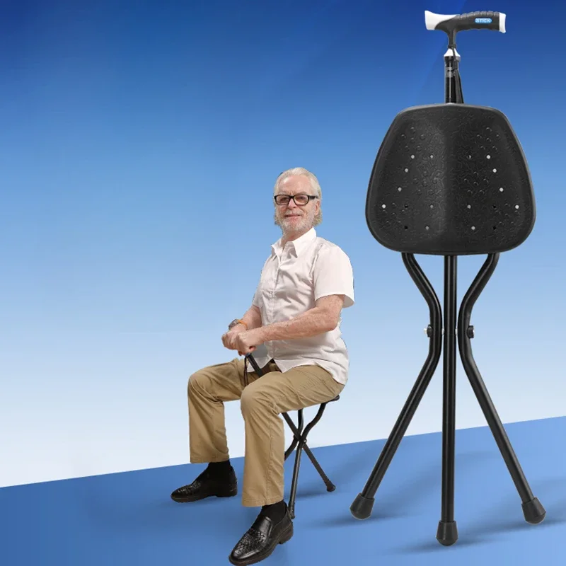 Трость складной табурет сверхлегкий твердый современный для пожилых людей