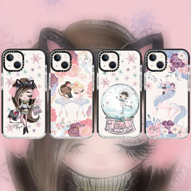 

Милый мультяшный чехол для телефона с аниме балериной девушкой в Корейском стиле для iPhone 11 12 13 Pro Mini Xs Max X Xr 7 8 Puls SE, Прозрачная мягкая задняя к...