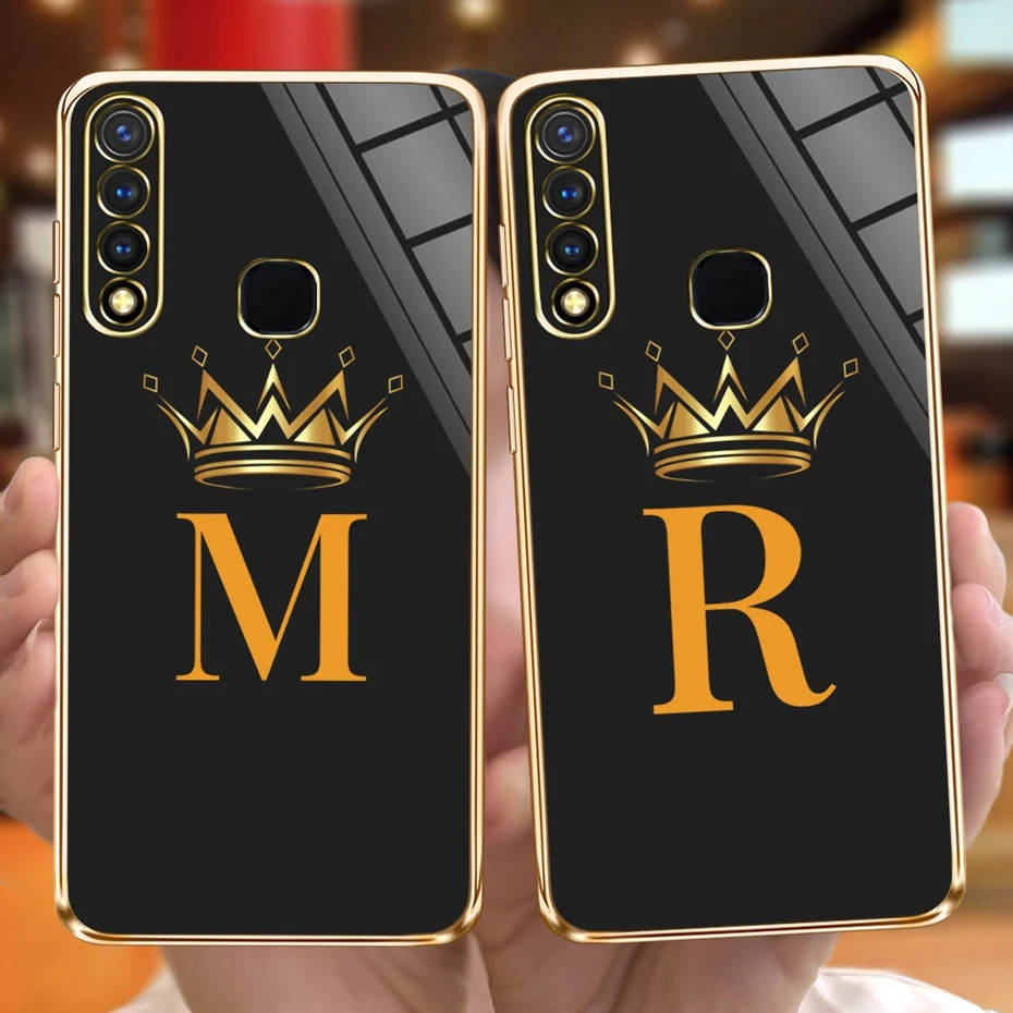 Модный чехол с короной и надписью «A to Z» для телефона Vivo Y19 1915, мягкий силиконовый бампер из ТПУ для Vivo Y 19 Y5S V1934A V1934T, чехол s