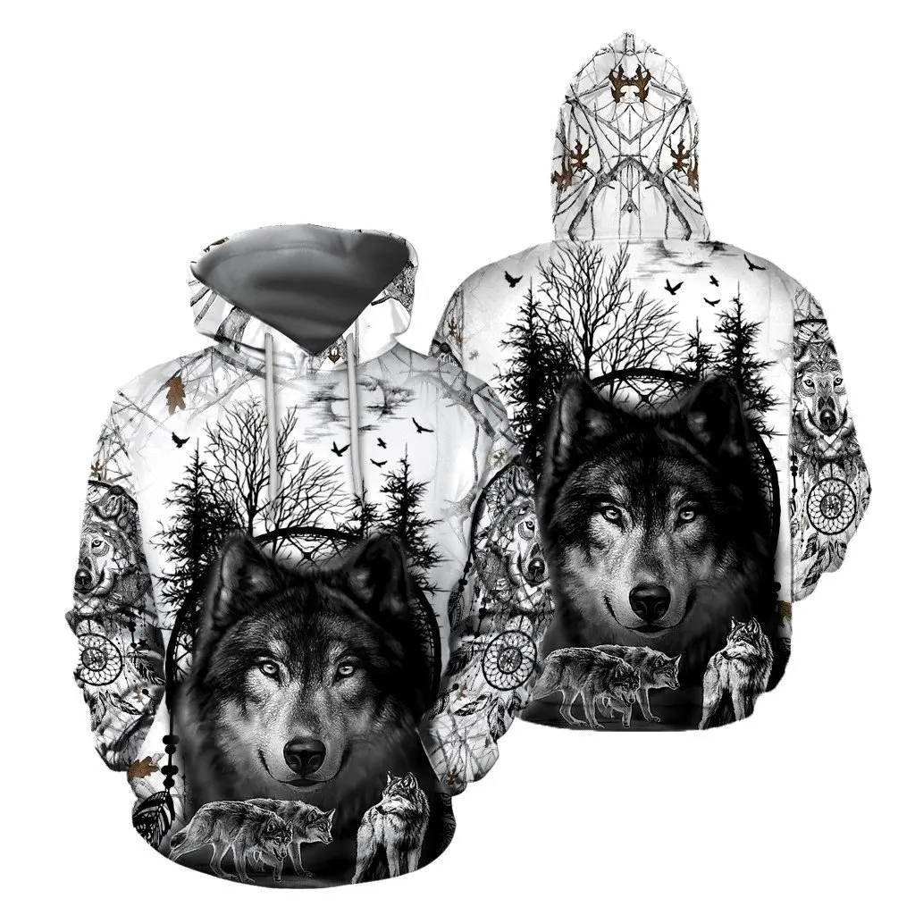 

New Fashion Men Wolf Animal 3D Printed Hooded Hoodies Men / Women's Shinning Wolf Design Sweatshirts 3D Harajuku Hoody -19