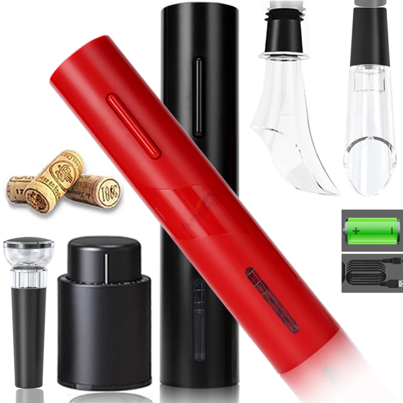 Электрическая Открывалка Для Бутылок Вина Перезаряжаемая Автоматическая Барная