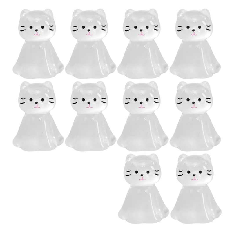 10 шт. миниатюрные кошки с накидкой светящиеся в темноте украшения аксессуары для