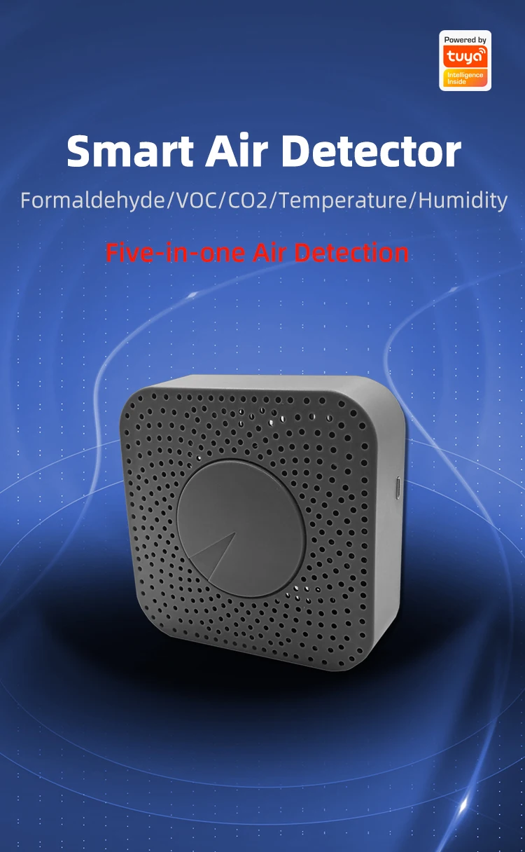 

New Tuya ZIGBEE Smart Carbon Dioxide Detector APP Control Air Box CO2 Gas Formaldehyde VOC Temperature Humidity Sensor