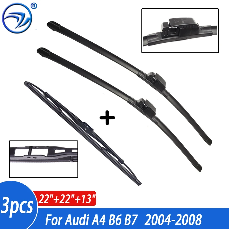 

Wiper Front Rear Wiper Blades Set For Audi A4 B6 B7 Estate Avant 2004-2008 Windshield 22"+22"+13"