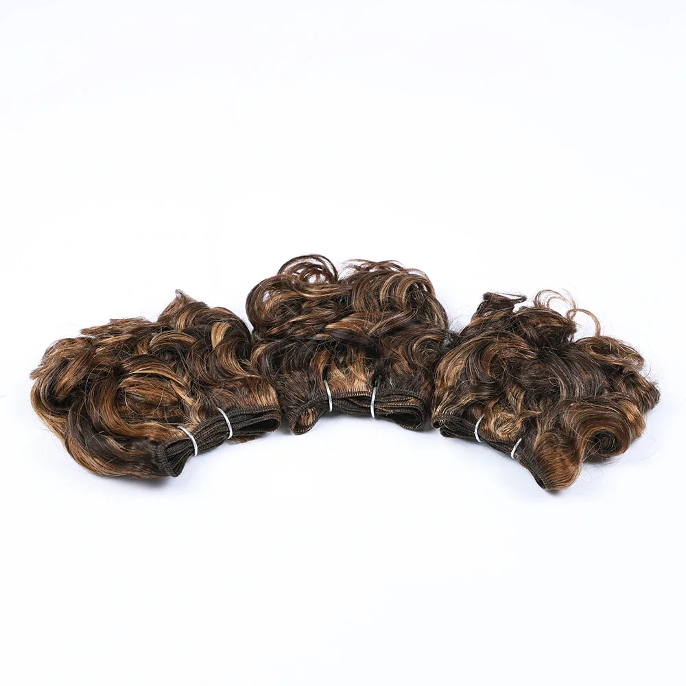 Jerry кудрявые человеческие волосы романтический завиток P4/27/30 блестящее искусство