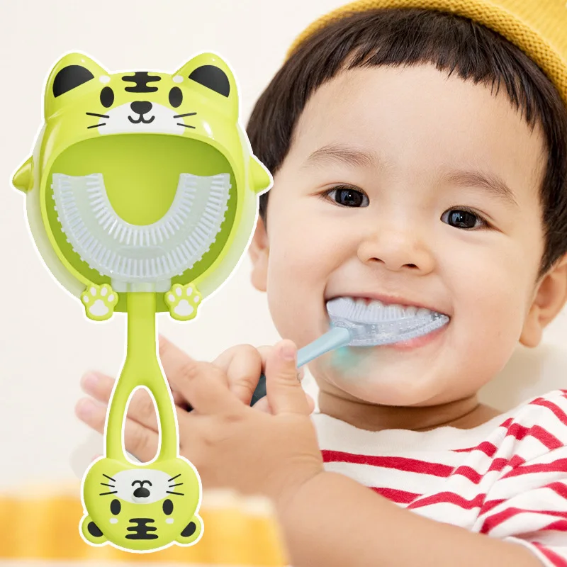 

2-12Y Baby Toothbrush 360 Degree U-shaped Children's Teeth Oral Care Cleaning Brush Infant Newborn Teether Teethbrush for Kids