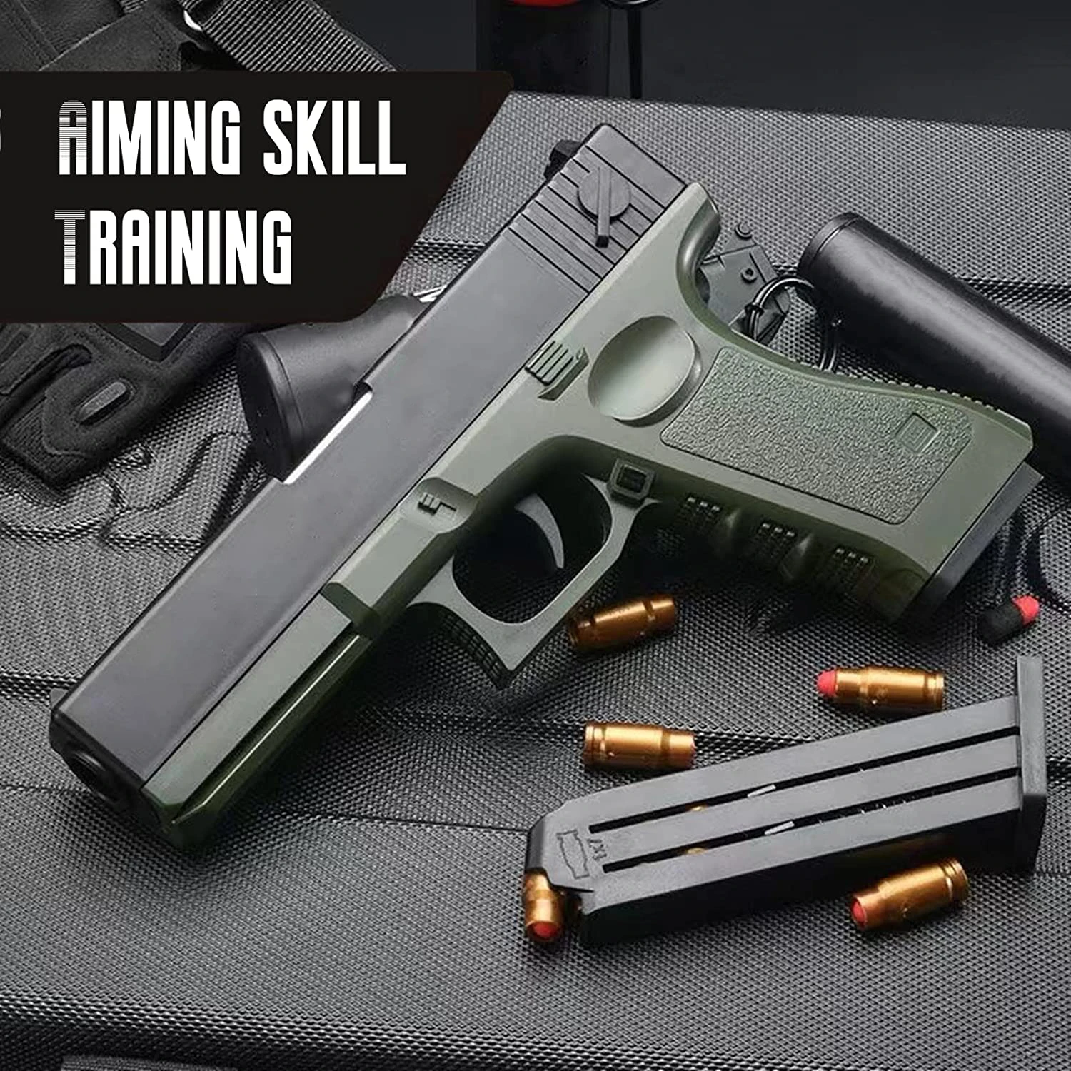 

Игрушка для стрельбы Glock, мягкий пистолет-бластер с пенным наполнителем, безопасные дротики с глушителем, инфракрасные игрушки для детей и в...