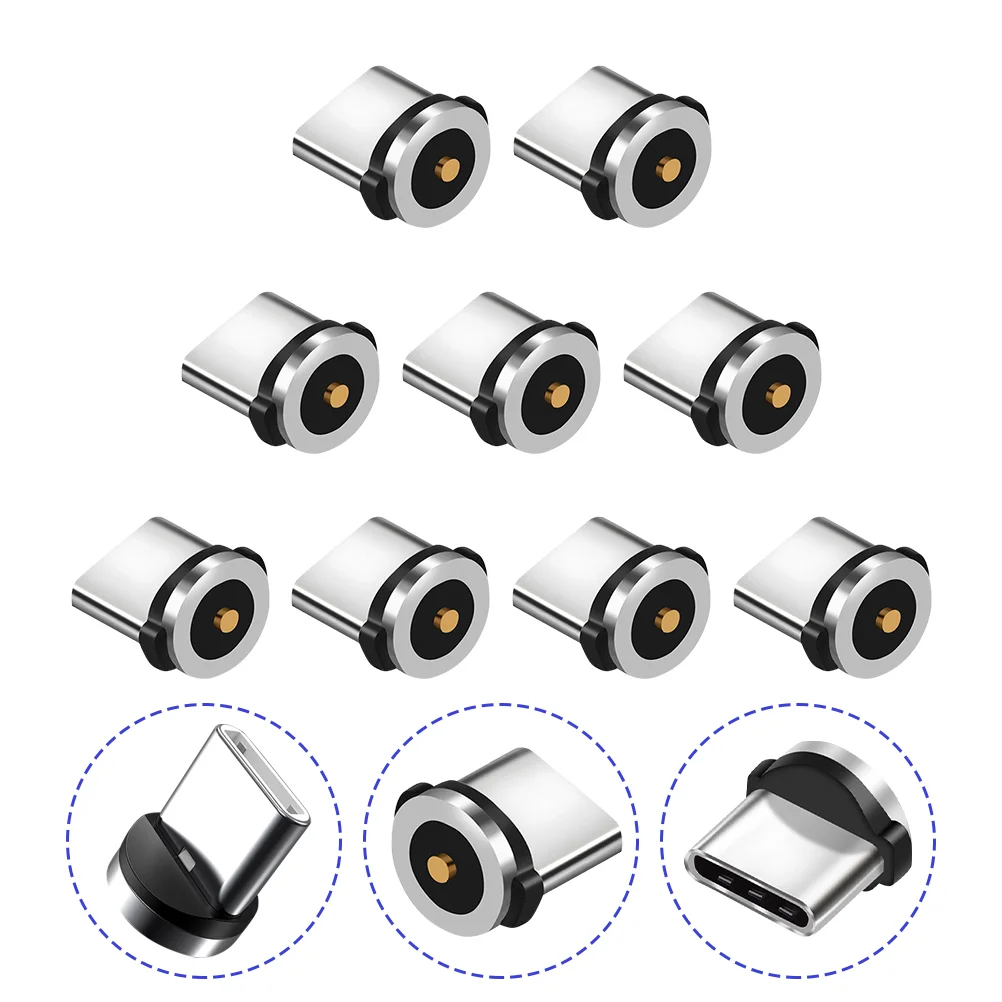 

9 Pcs Charging Cable Magnetic Head Adapter USB Connector Mini Cables Type