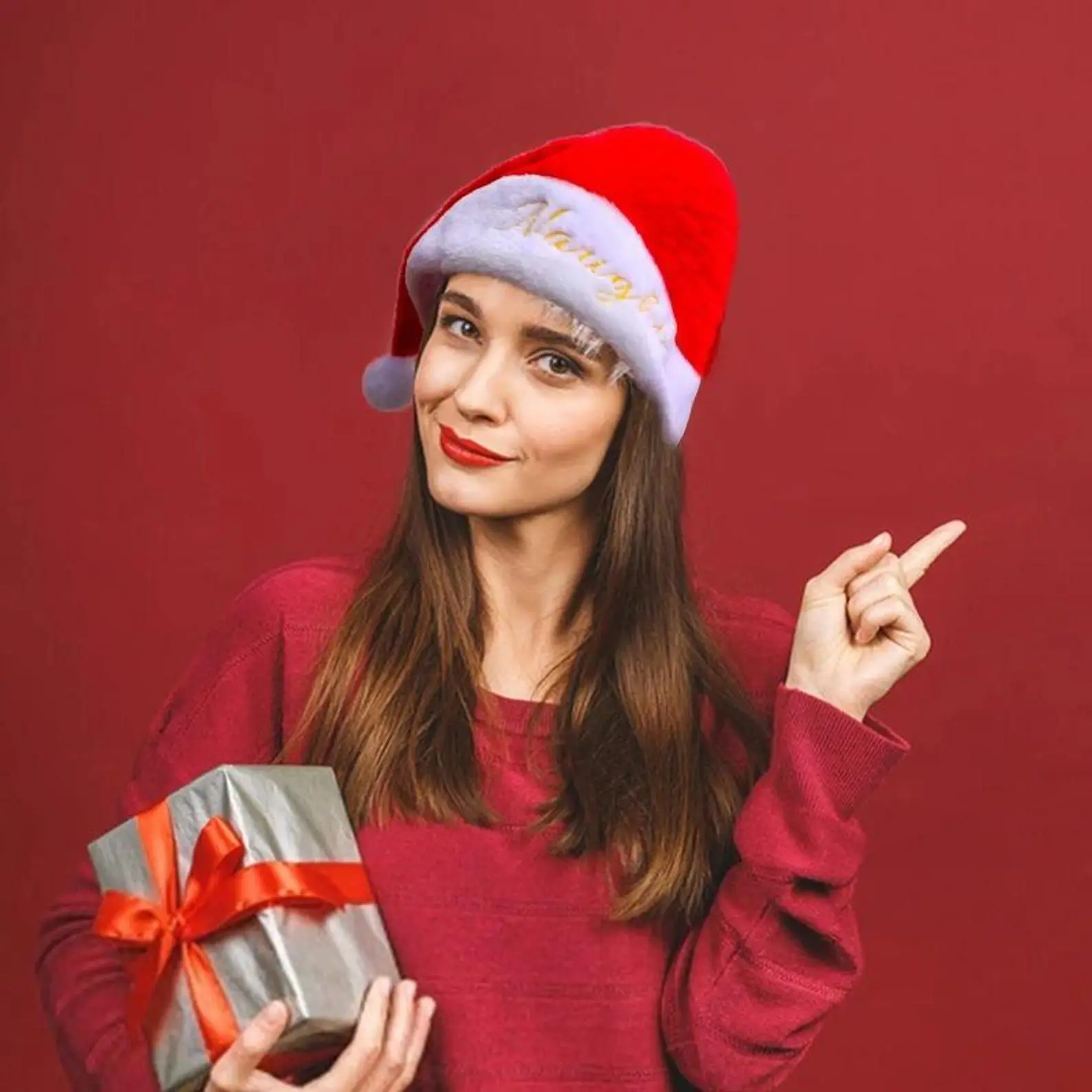 Персонализированные шапки Санты с вышивкой и именами уникальная вязаная шапка