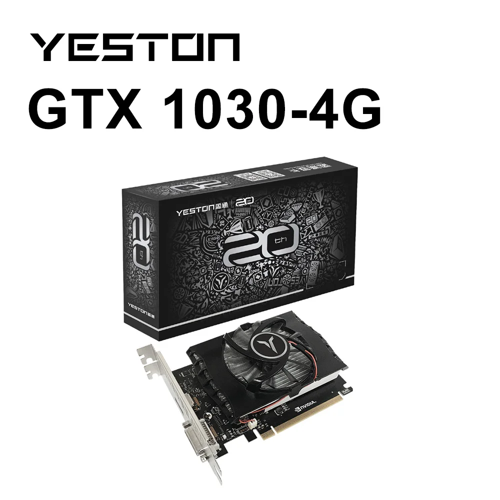

YESTON NEW GeForce GT1030 4G 4GB NVIDIA Graphics Card GPU DDR4 14NM 64Bit PCI 4.0 X 4 Game Video Card GPU placa de vídeo