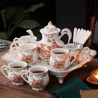 afternoon tea set british ceramic household tea cup living room with tray european water cup coffee cup set