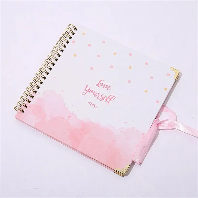 Baby Growth Record Photo Album Elegant Picture Storage Album Memory Picture Book For Kids Ribbon Decoration DIY Scrapbook