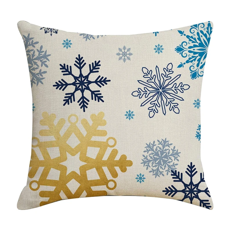 45x45 см Рождественская наволочка для подушки, льняная Рождественская искусственная наволочка для дивана, подушка для дома, автомобиля, Подар...