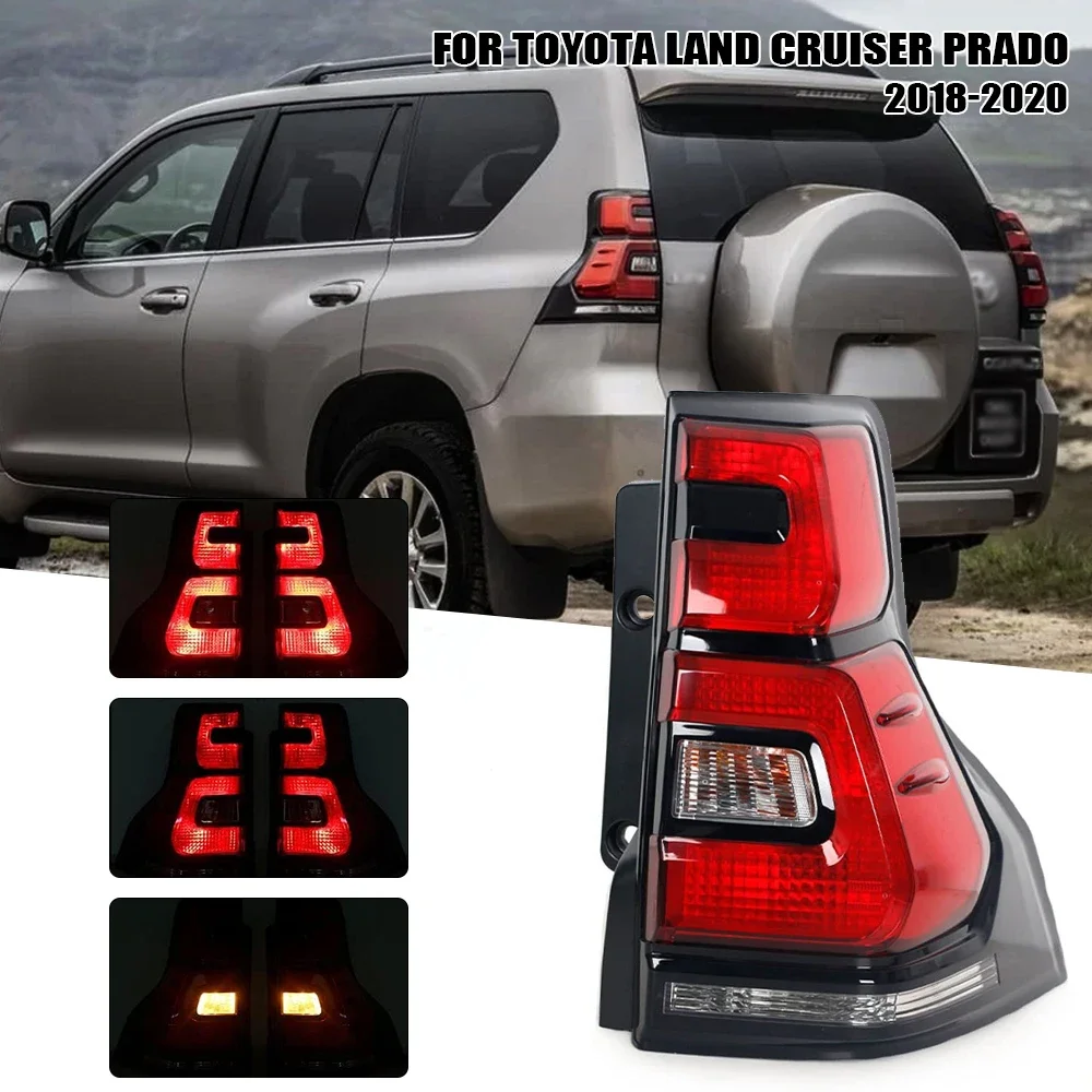 Фото Левый и правый задние фонари для Toyota Land Cruiser Prado 150 FJ150 LC150 GRJ150 2018 2019 2020, задние стоп-сигналы с №1