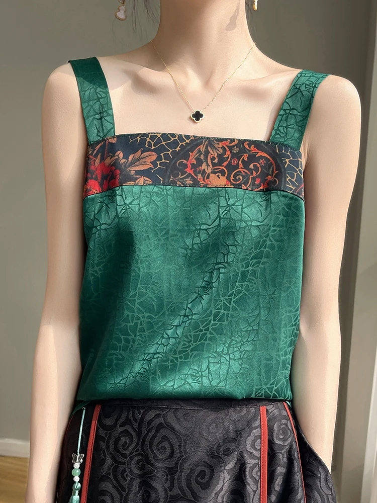 Майка женская атласная на бретельках