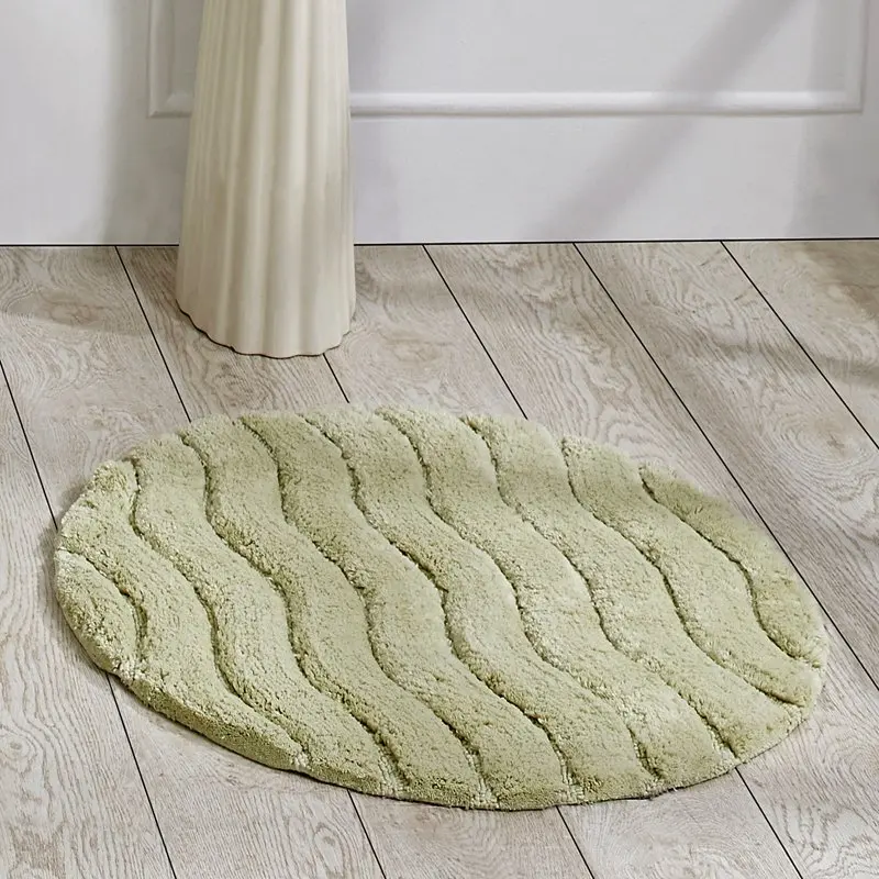 

Indulgence 100% Cotton 30" Round Bath Mat - Sage for living room