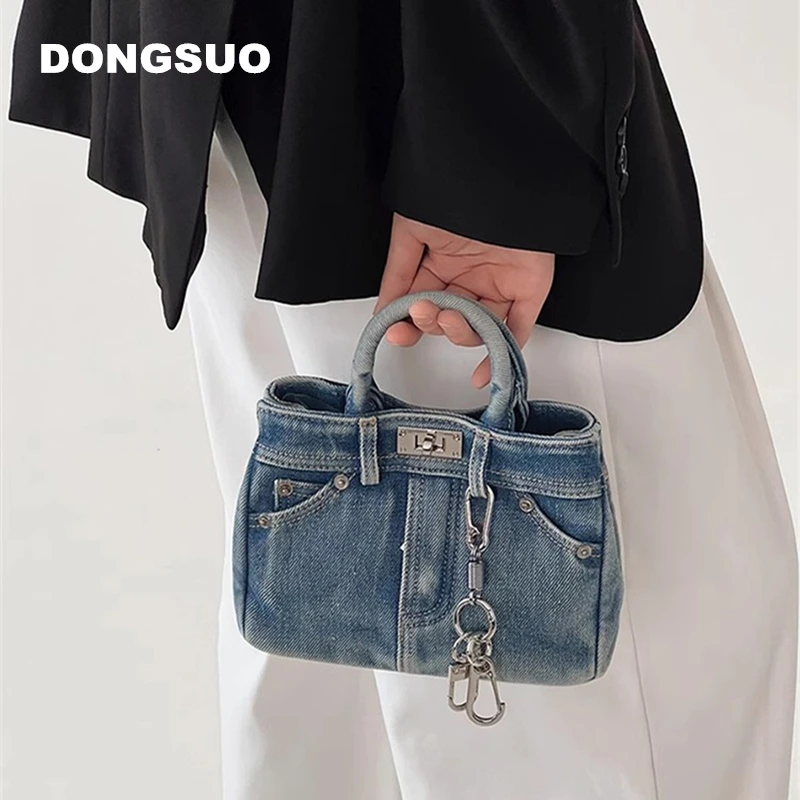 Женская джинсовая сумка-тоут через плечо