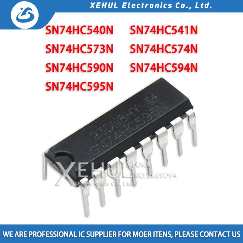 SN74HC595N SN74HC573N SN74HC574N SN74HC594N SN74HC590N SN74HC540N SN74HC541N DIP 74HC595 74HC574 74HC573, новый оригинальный, 5/10 шт.