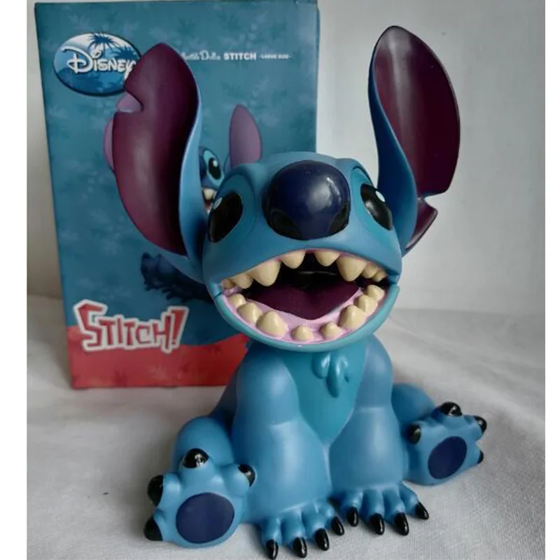 

18cm Disney Stitch Figures Piggy Bank PVC Anime Action Figure Collection Model Lilo & Stitch Money Boxes Child Kids Xmas Gifts