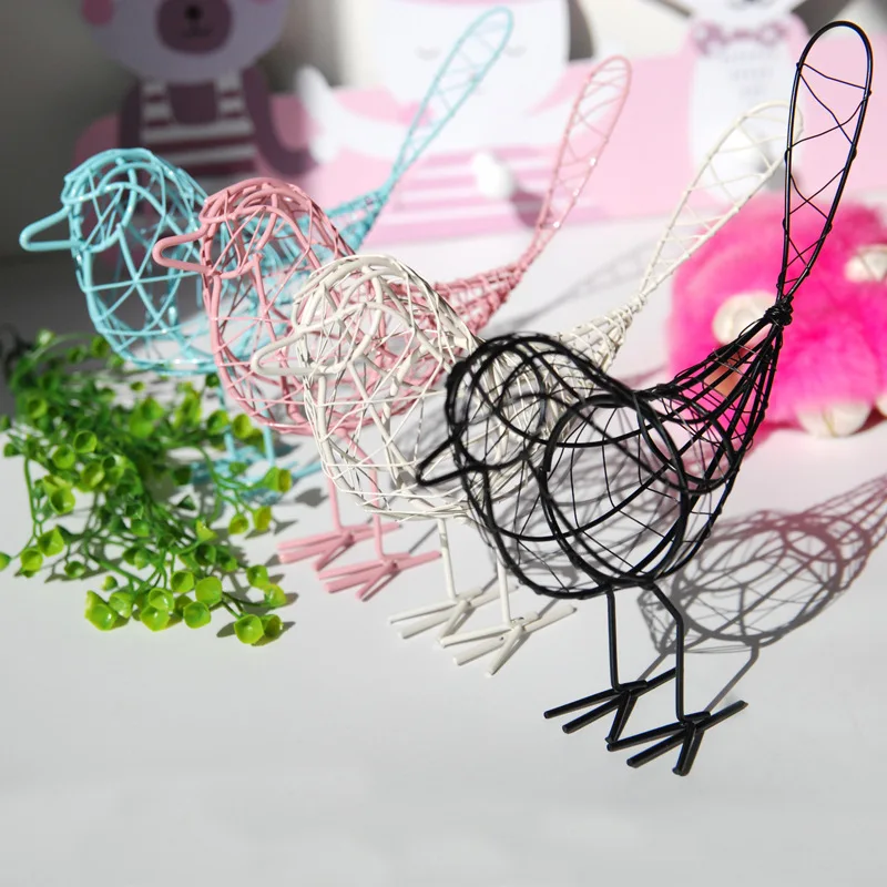 

Metal Iron Wire Bird Hollow Model Artificial Craft Fashionable european Home Decoration Gift Furnishing Table Desk Ornaments