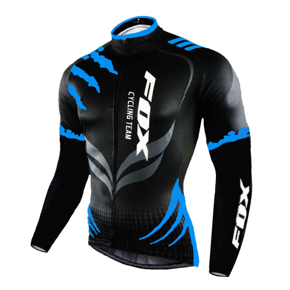 Джерси для велоспорта FOX быстросохнущая мужская майка с длинным рукавом горного