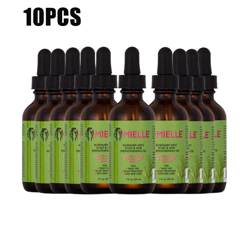

10 шт. органическое масло Mielle для укрепления кожи головы с Розмарином и мятой, уход за волосами, питает разделенную и сухую кожу головы, подходит для всех волос