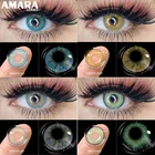 AMARA 1 пара натуральных цветных контактных линз для глаз, русианские цветные косметические контактные линзы, цветные линзы для глаз