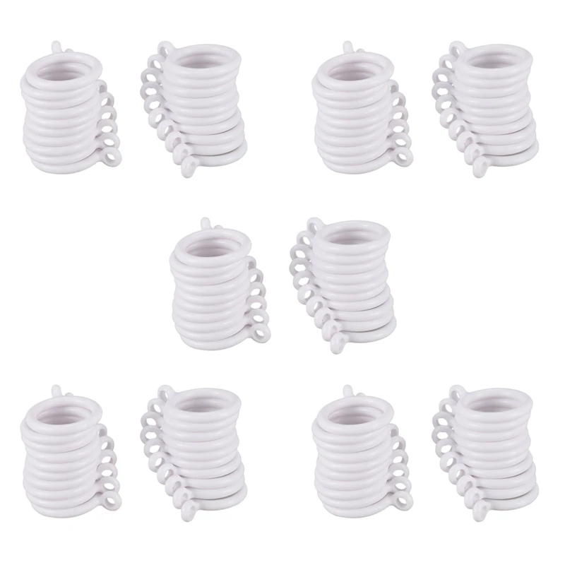 

100 х белые 25 мм Внутренние пластиковые кольца для занавесок