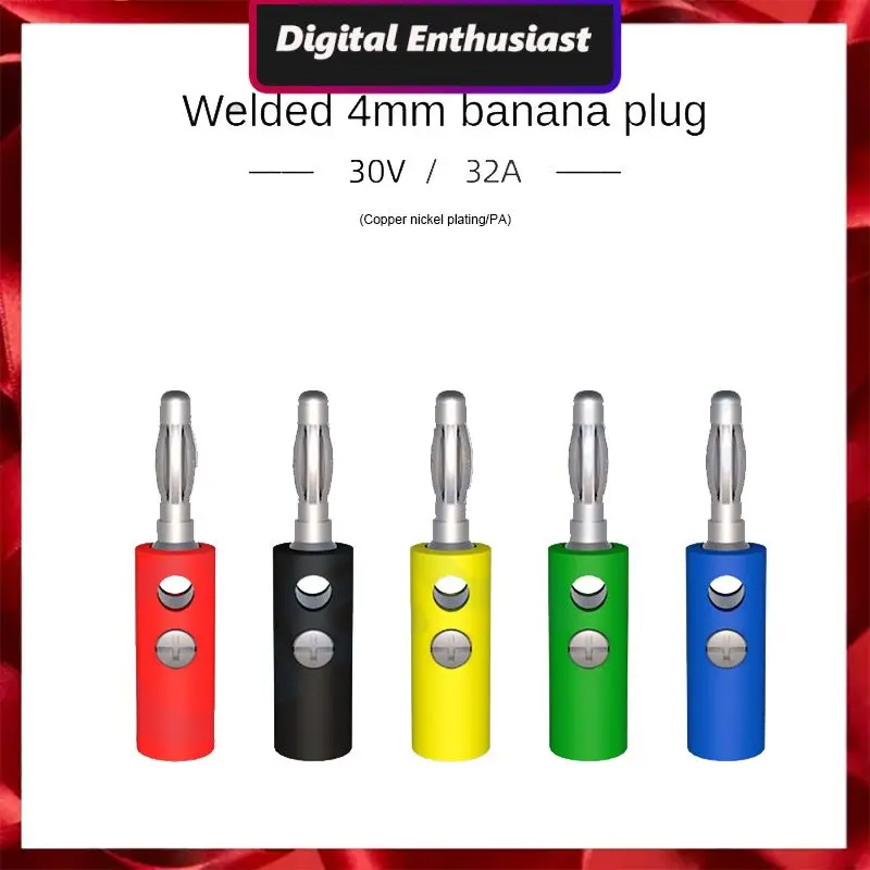 

Antioxidant Audio Plug Flame Retardant Banana Plug Durable To Pull And Insert Anti-corrosion 4mm Power Terminal Stabilize