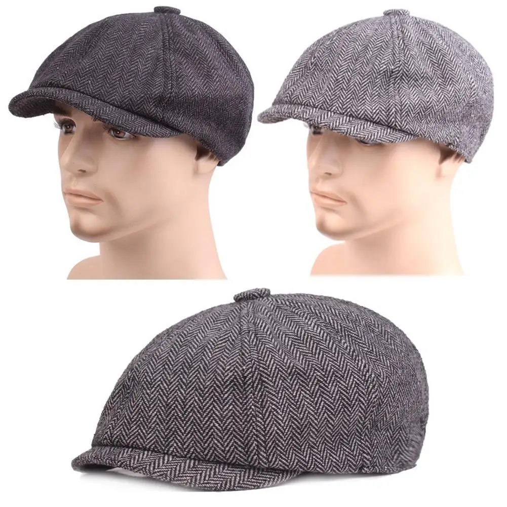 

2022 New Men's Casual Newsboy Hat Spring And Autumn Retro Beret Hat Wild Casual Hats Unisex Wild Octagonal Cap