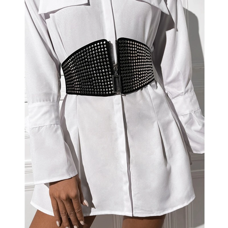 Женский корсет под грудью пояс ремни для дам на молнии с металлическим узором в