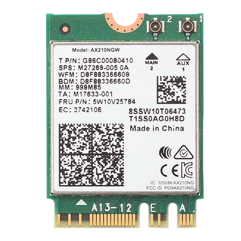Сетевая карта AX210 AX210NGW M.2 NGFF 2 4 ГГц/5G WI-FI 6E 2400 Мбит/с Wi-Fi-карта 802.11Ax Bluetooth 5.2