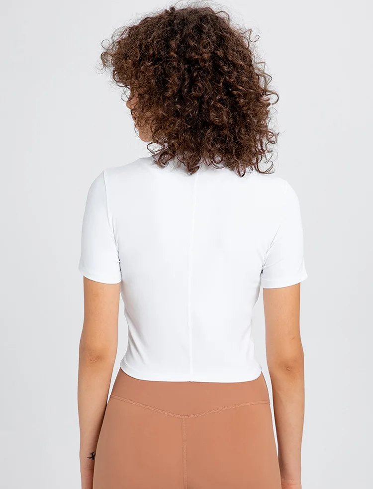 LuluTop Women Gym Shirts Women's Short Sleeve Top Yoga Fitness Sport Crop T-shirt Sportswear Outdoor Leisure Womens Clothing