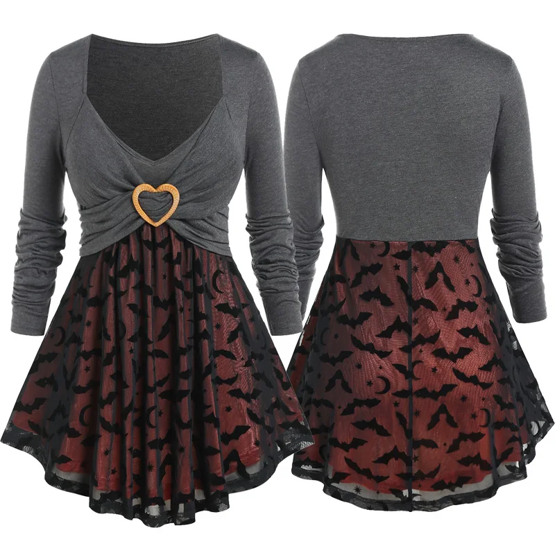 

Женская футболка с длинным рукавом и V-образным вырезом, размеры до 4XL