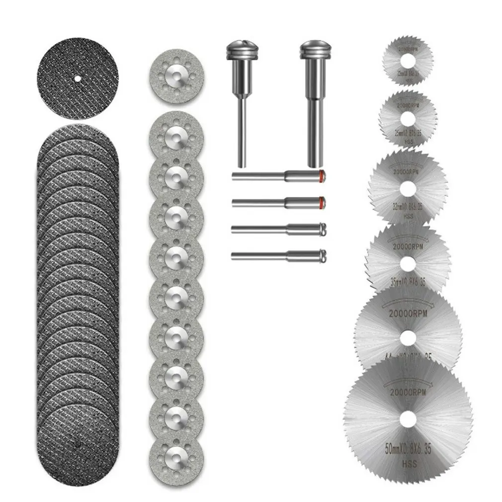 

42Pcs Rotary Tool Accessories Cutting Wheels Set Diamond Cutting Wheels Resin Cutting Off Wheels HSS Circular Saw Blades
