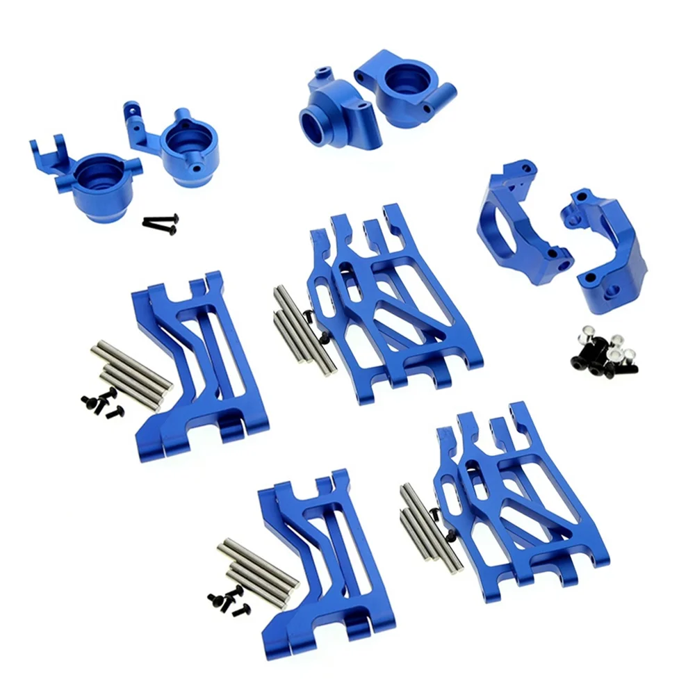 

NEW-14Pcs Metal Upgrade Parts Kit Suspension Arm Steering Block Set For 1/10 Traxxas Maxx Monster Truck Accessories