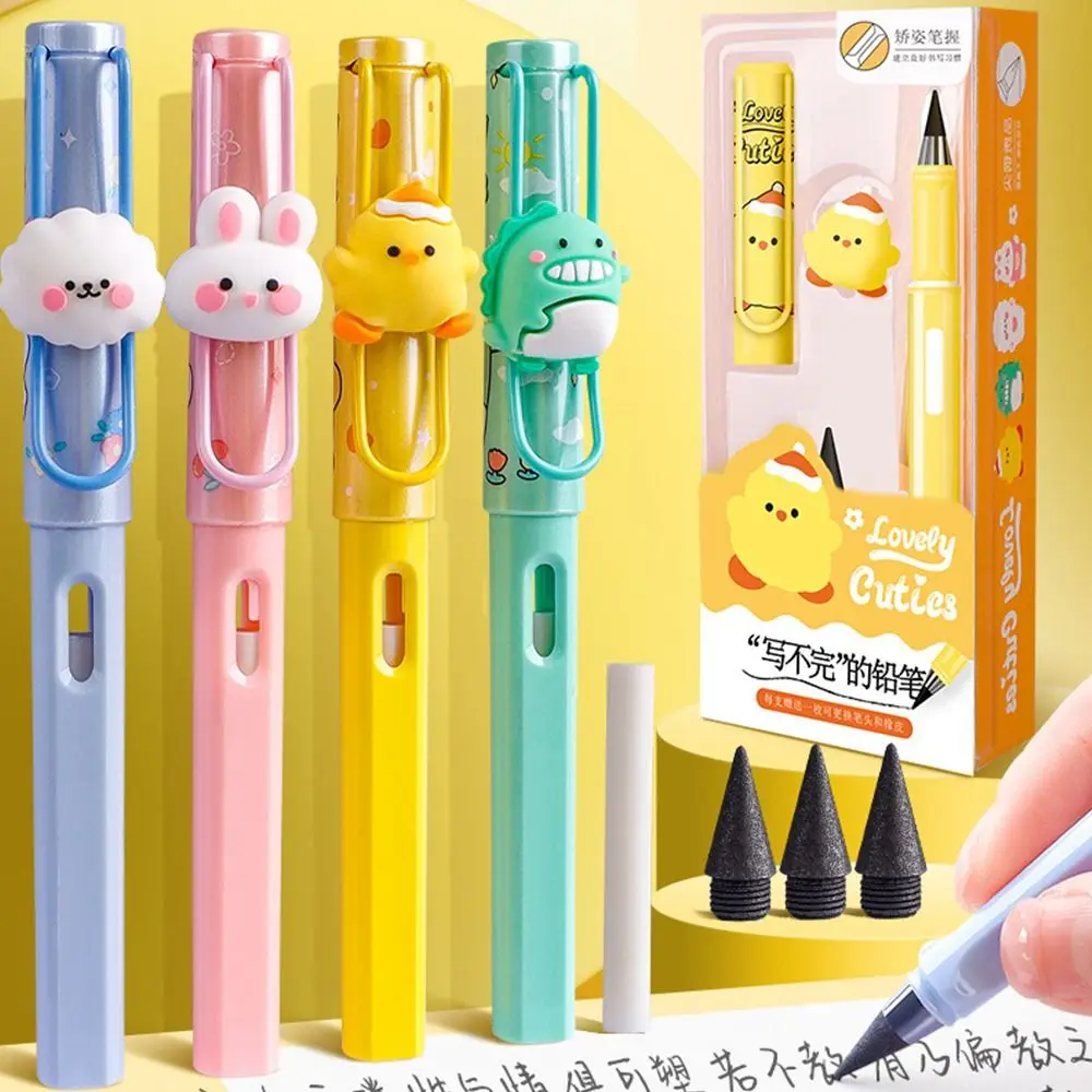 

Black Technology Eternal Pencil Children Cartoon Cute Pen HB 0.05mm Mechanical Pencil Student Sketch Pencil Gifts Writing Tools