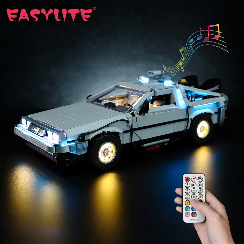 No Model LED Light Set For Delorean 10300 Back to the Future Time Machine Collection Building Blocks Toy Lighting Kit