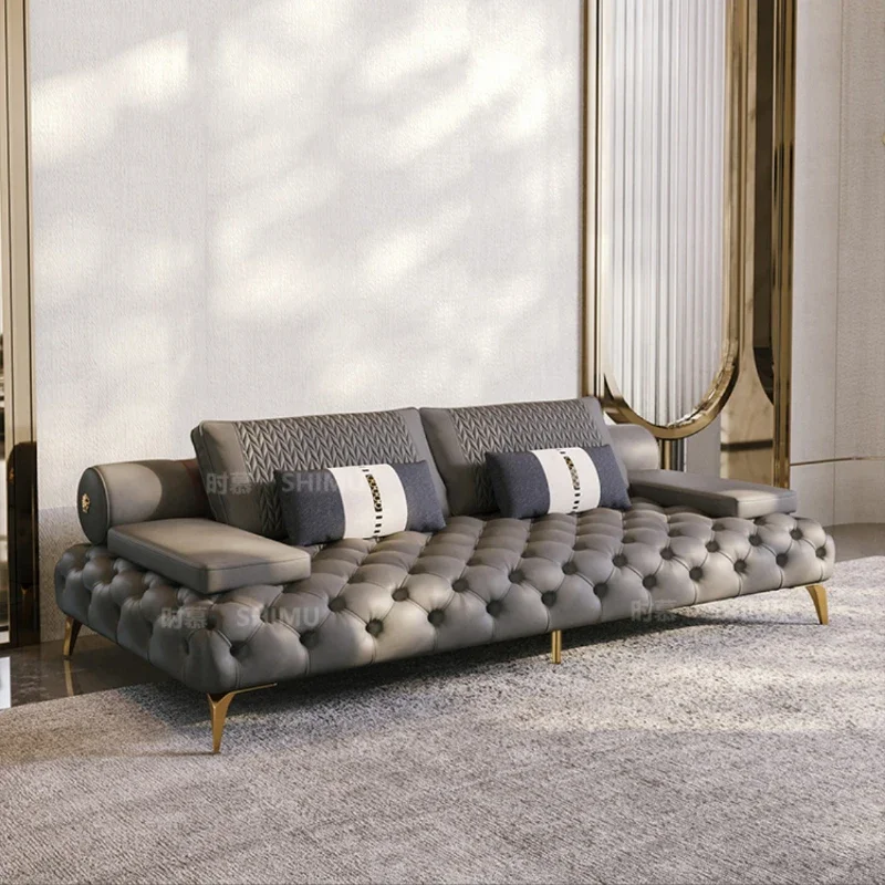 Итальянские диваны из натуральной кожи секционные современные роскошные