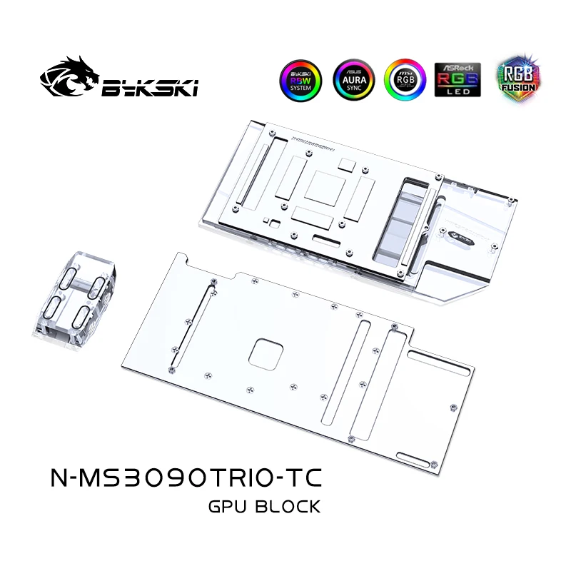 Блок графического процессора Bykski Active Backplane для MSI RTX3090 3080Ti 3080 Gaming X Trio/Suprim