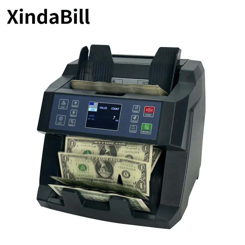Фото 【Хит продаж】Вертикальный счетчик банкнот KT-5800 с детектором подделок (USD/EUR/MYR/IQD/PKR/LYD/ARS), калькулятором и TFT-дисплеем №1