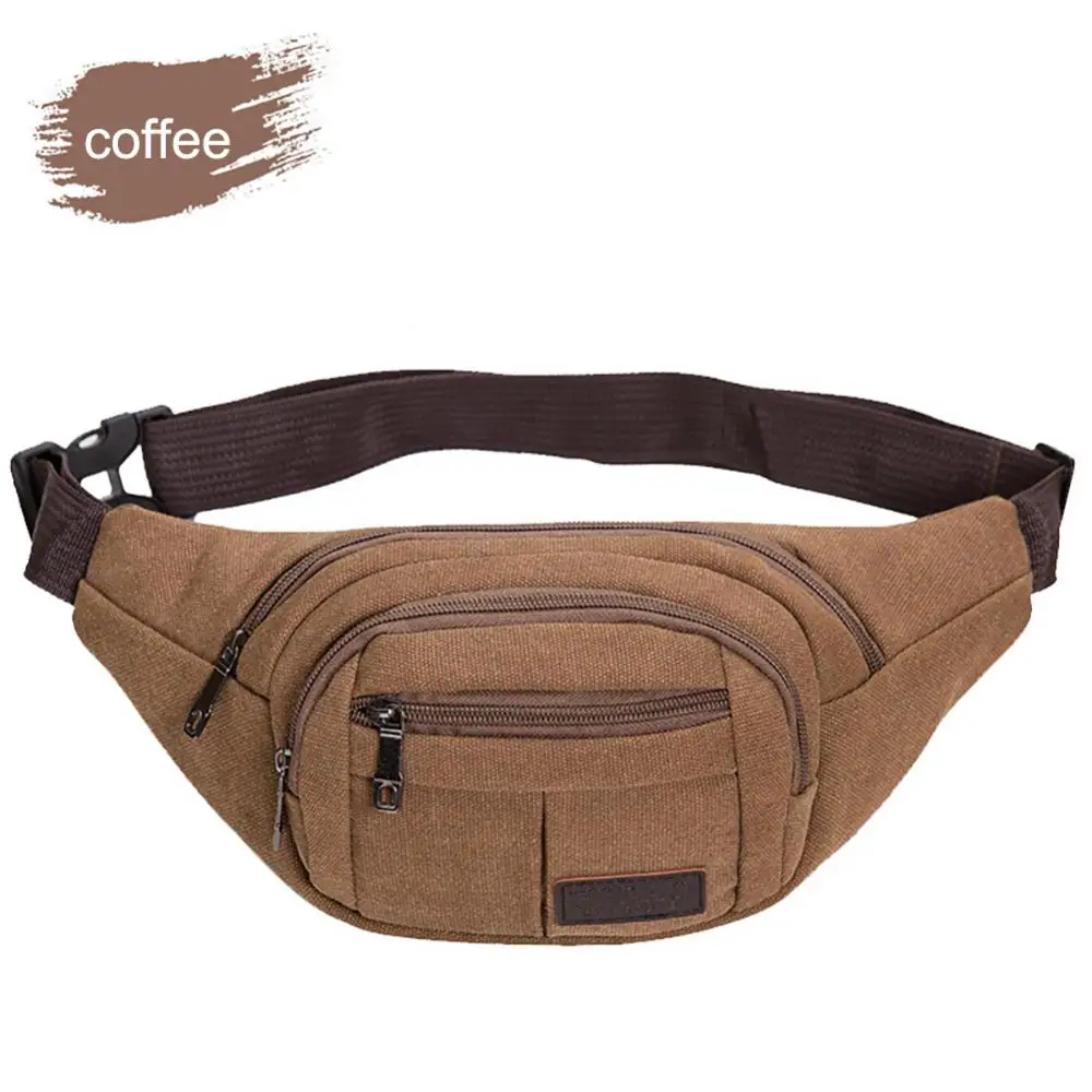 Canvas Practical Waist Bag Breathable Leisure Packet High Density Running Pack Riding Equipment Tear Resistant Canvas Bag