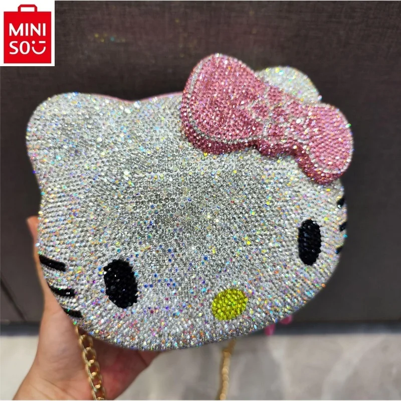 MINISO 2024 модная новая ручная работа с бриллиантами мультфильм Hello Kitty Mickey