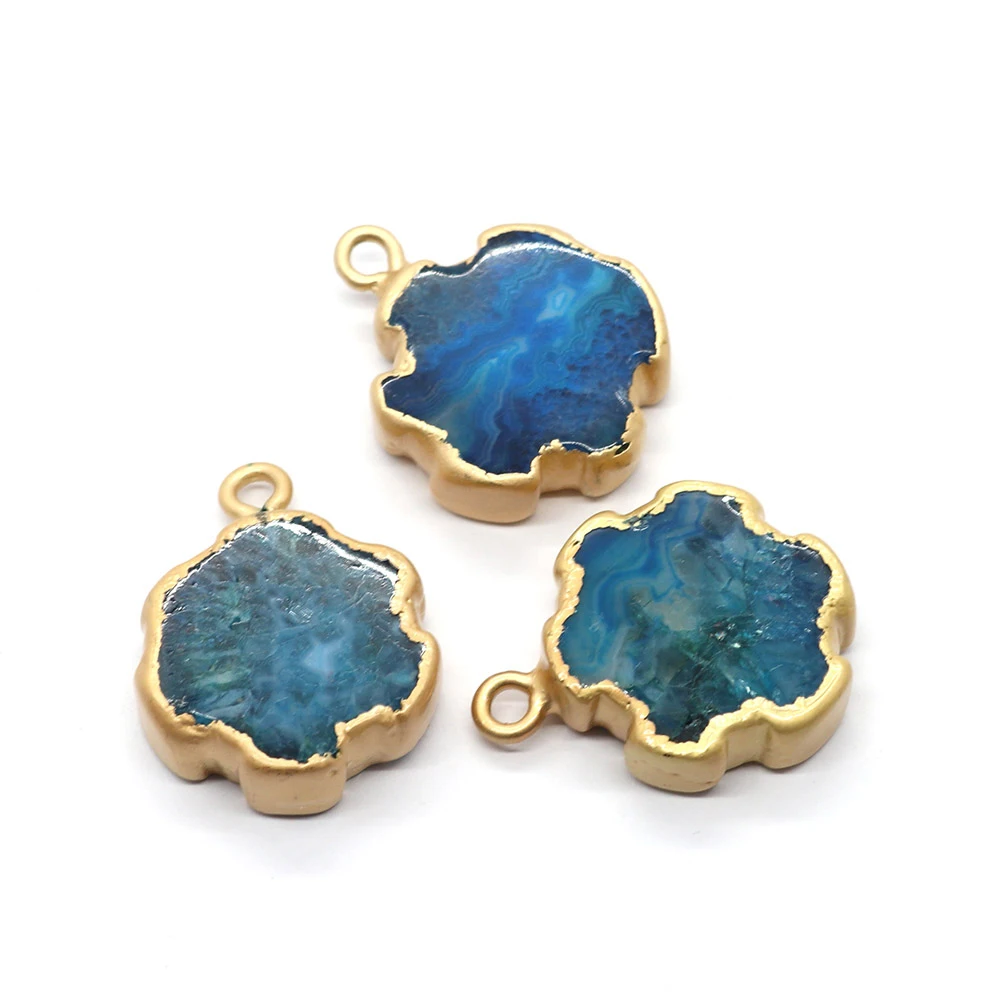 

Natural Gem Carving Flower Shape Agate Crystal Reiki Stone Necklace Decoration Pendant for Jewelry Making DIY Necklace Wholesale