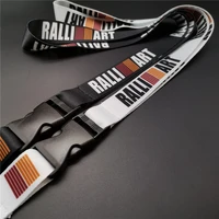 jdm racing style id card mobile cell phone holder neck lanyard strap key ring key holder quick release for ralliart mitsubishi