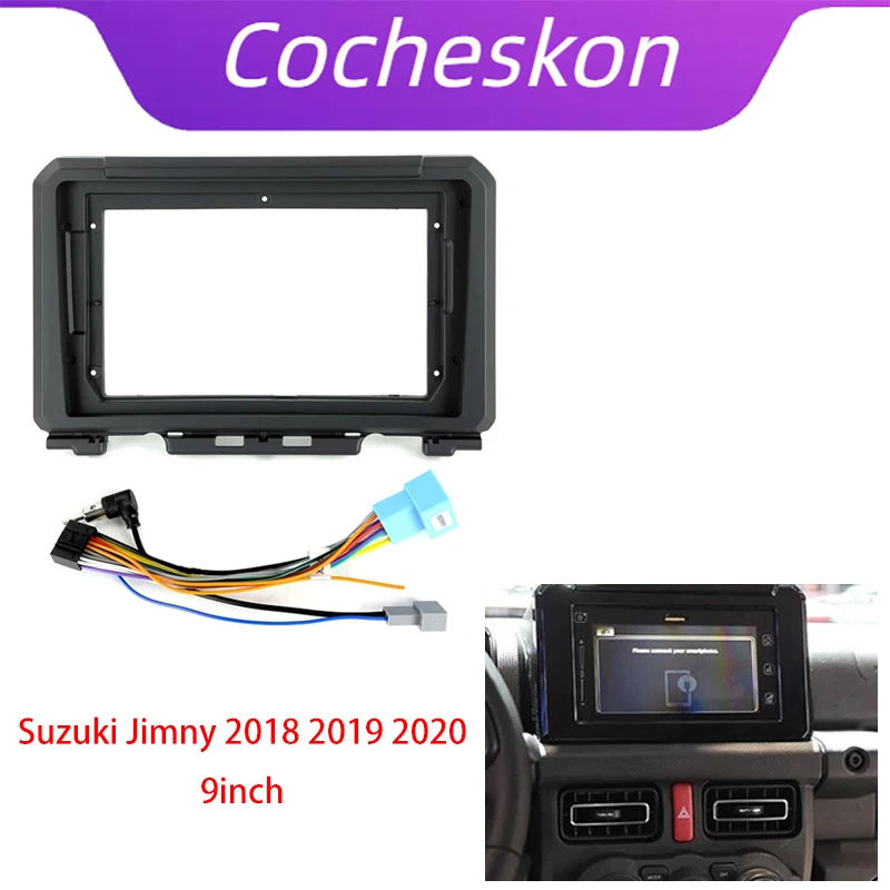 

Автомобильная рамка Cocheskon Fascia Adapter Double Din 9 дюймов для Suzuki Jimny 2018 2019 2020 Android Радио Аудио приборная панель комплект